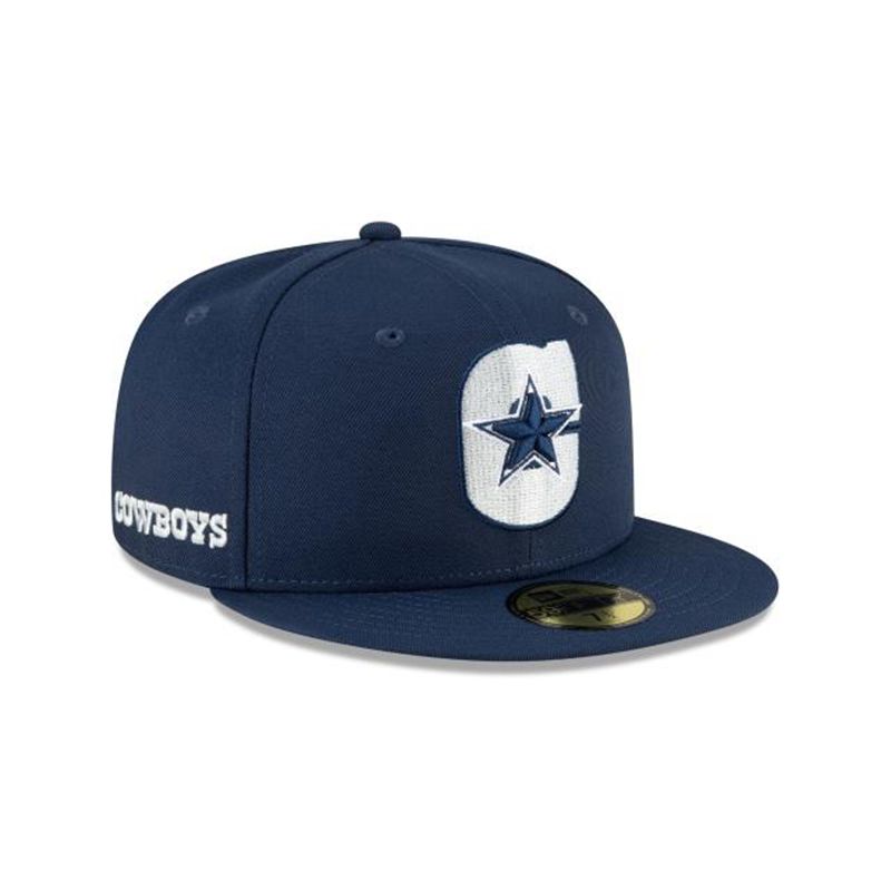 NFL Dallas Cowboys Logo Mix 59Fifty Fitted (BML8759) - Blue New Era Caps